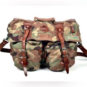 Polo RALPH LAUREN Yosemite CAMOUFLAGE Leather Messenger Bag Americana